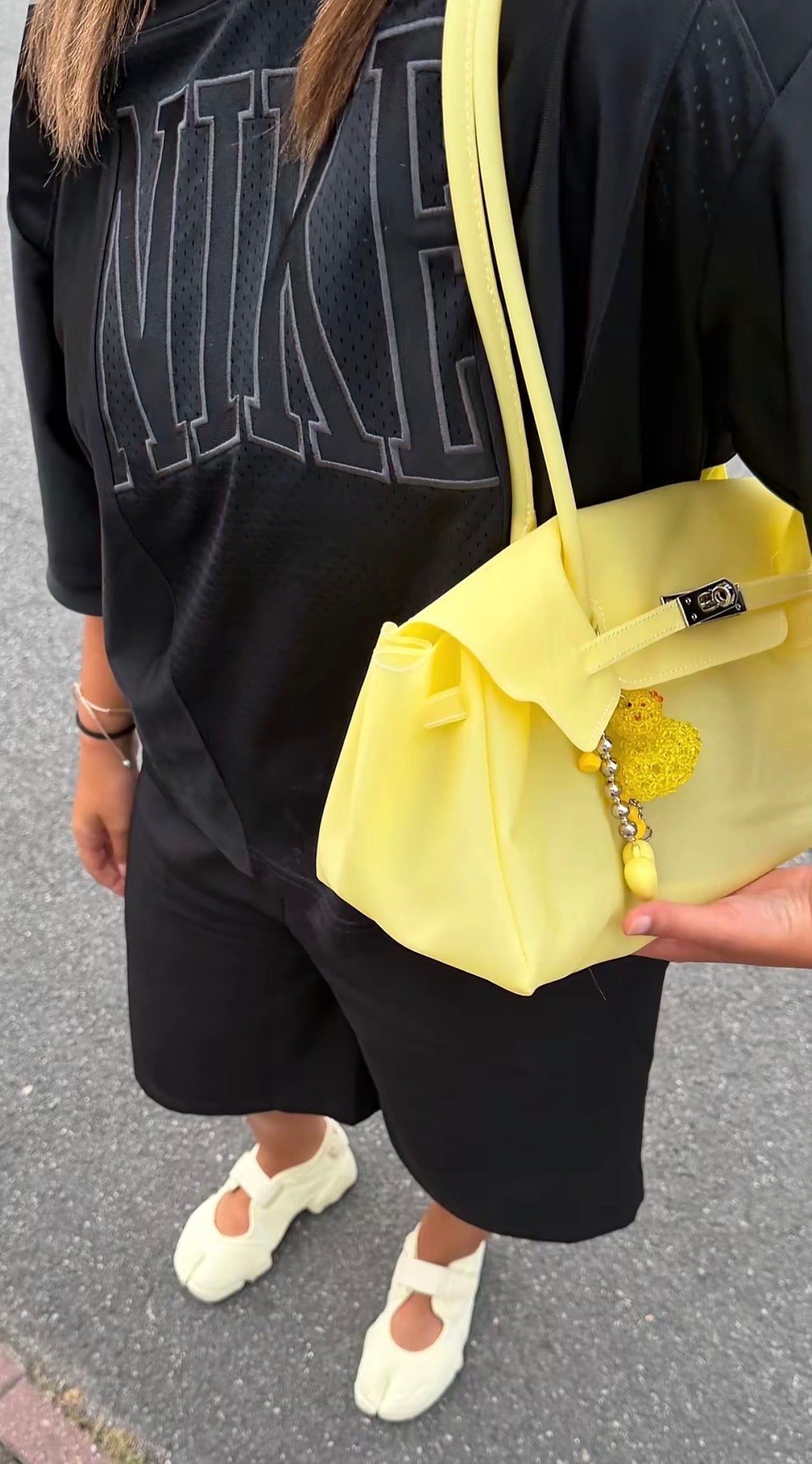 Baguette Firkin translucent jelly shoulder bag