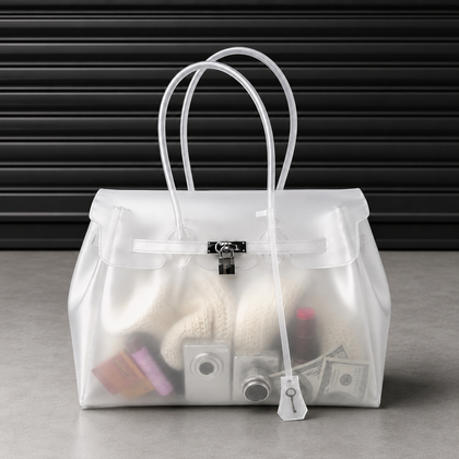 Jelly Firkin Pearl translucent TPU jelly handbag