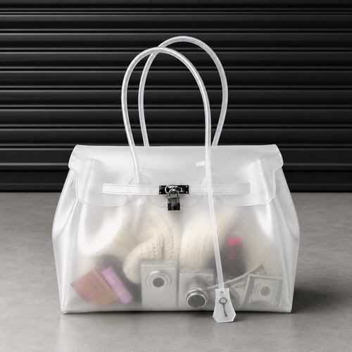 Jelly Firkin Pearl translucent TPU jelly handbag