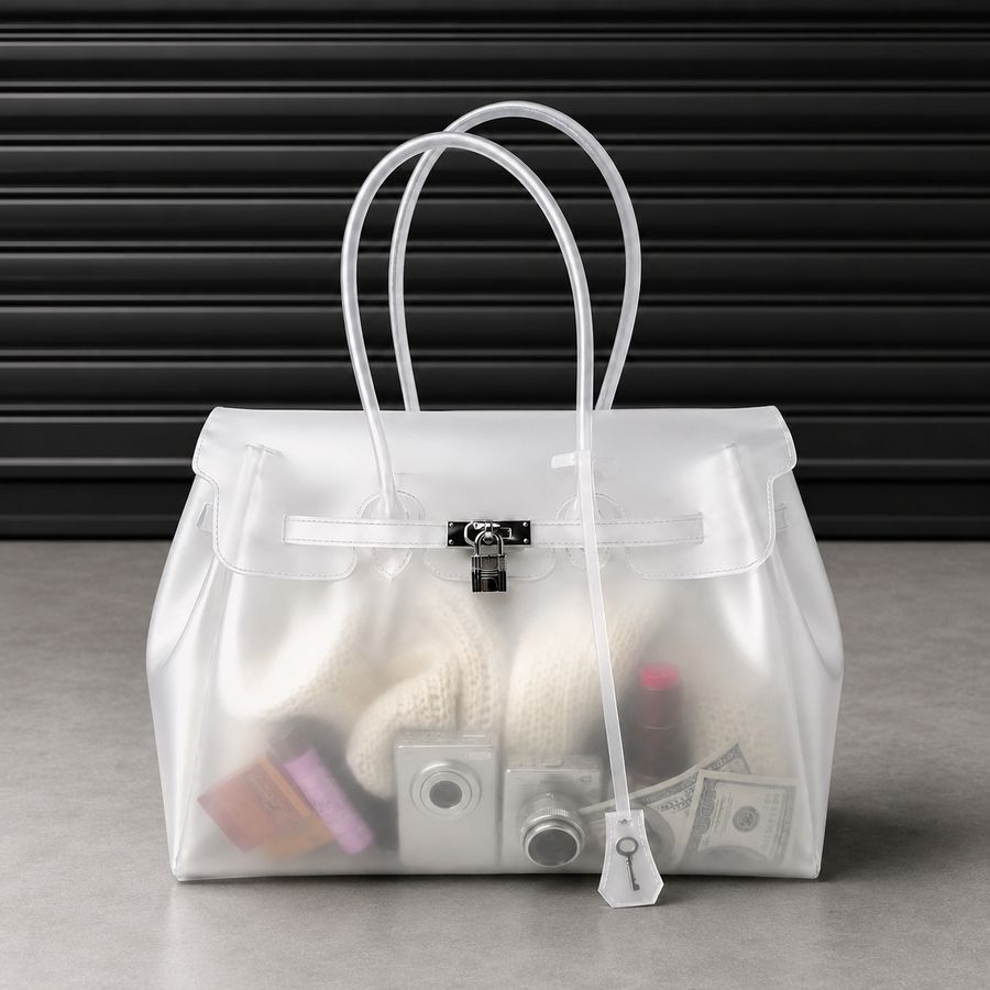 Jelly Firkin Pearl translucent TPU jelly handbag