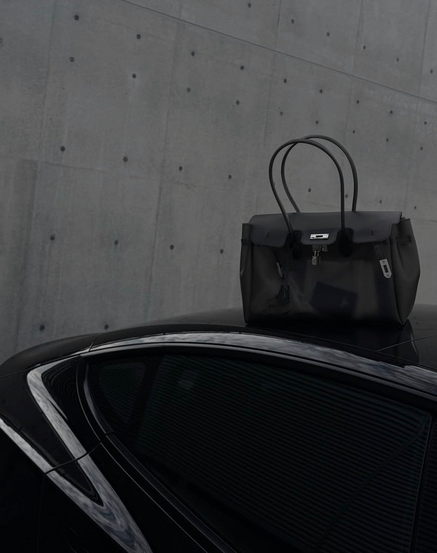 Jelly Firkin Onyx black translucent handbag, alternate view