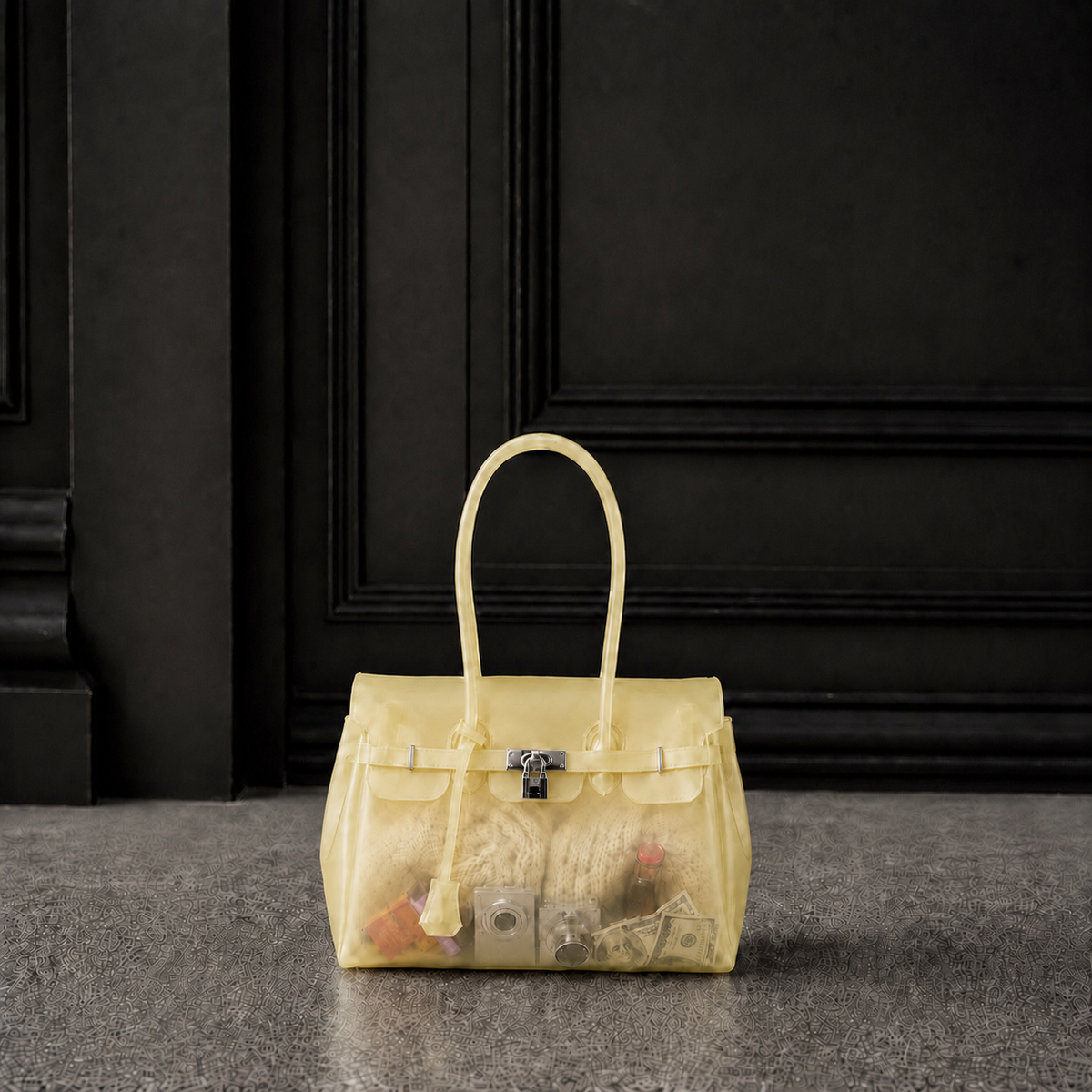 Mini Jelly Firkin Butter compact translucent jelly handbag