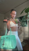 Alternative presentation video of the mint-green Mint Jelly Firkin bag in clear jelly-effect TPU